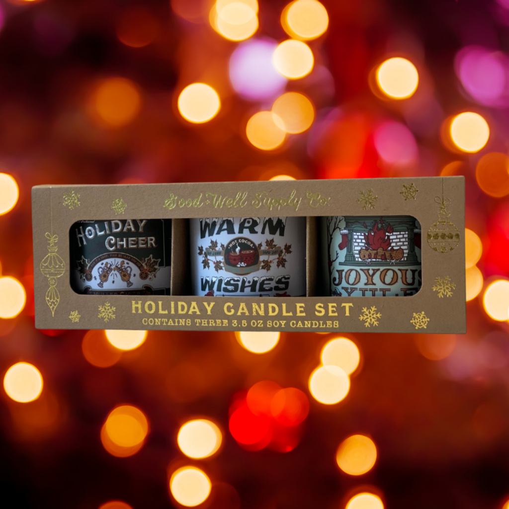 Seasons Greetings Holiday Candle Gift Set