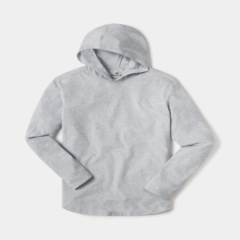 The Normal Brand Active Puremeso Hoodie In Grey - Flat Lay View