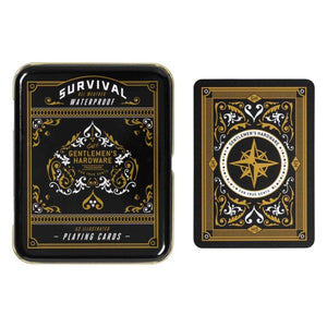 Gentleman's Hardware Survival Playing cards in packaging tin