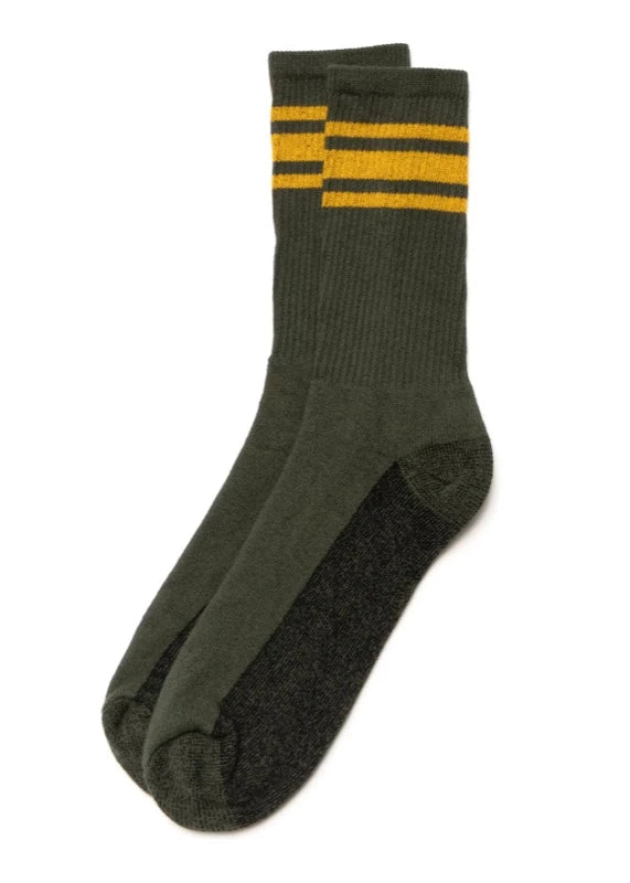 American Trench Athletic Crew sock in Olive