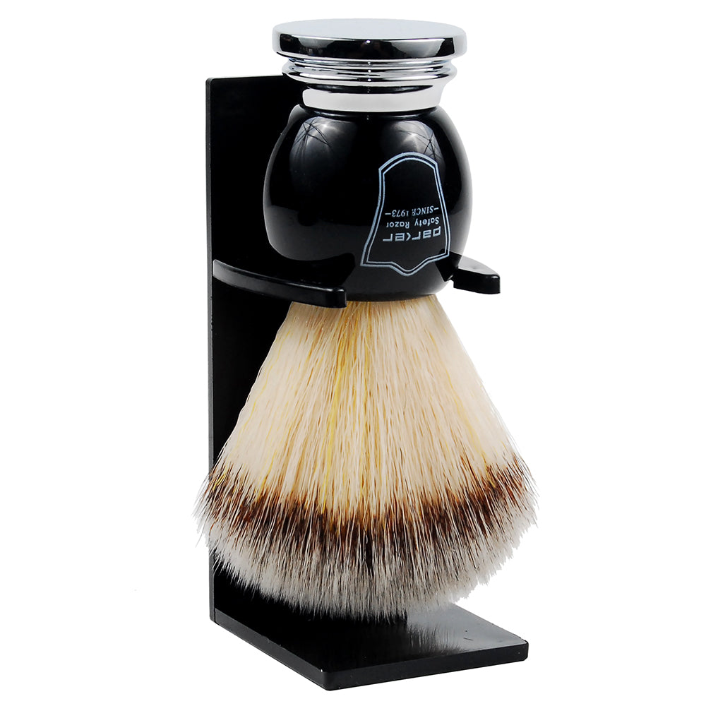 Black and Chrome Synthetic Brush