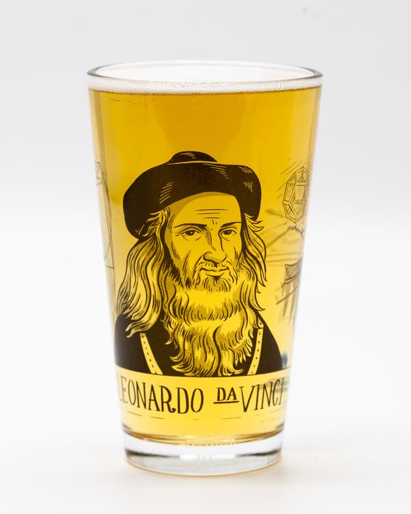 Leonardo DaVinci Pint Glass