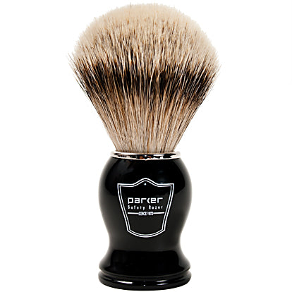 Black Handle Silver Tip Badger Brush