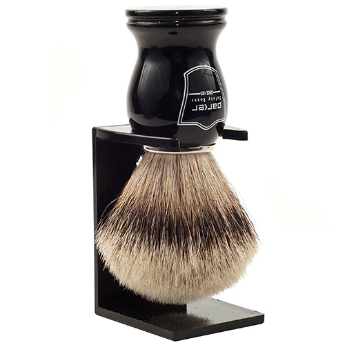 Black Handle Silver Tip Badger Brush