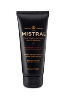 Mistral Bourbon Vanilla Post Shave Balm from view of container