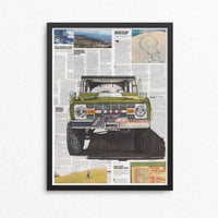 bronco ford truck print framed