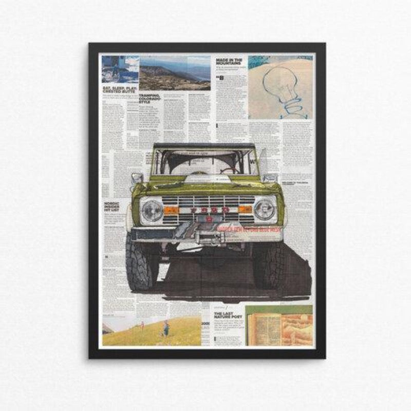 Bronco # 3.  20x30 Framed Print