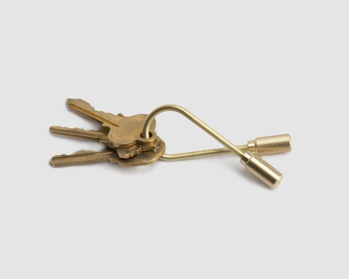 Closed Helix Keyring - Brass