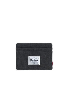 Charlie wallet in black crosshatch front view