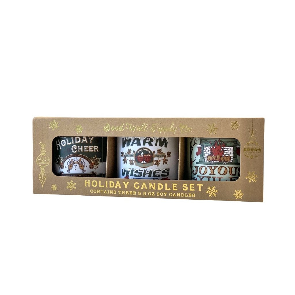 Seasons Greetings Holiday Candle Gift Set
