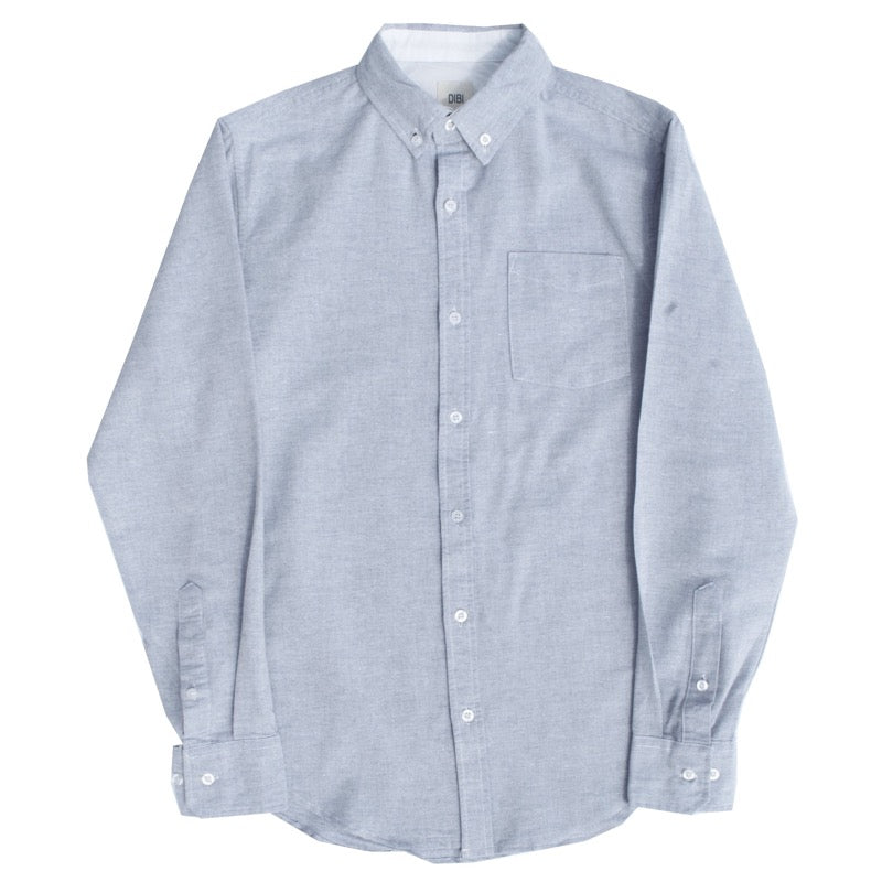 Light Blue-Gray Cotton/Linen Shirt
