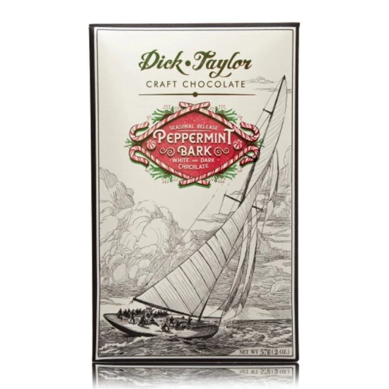 Dick Taylor Peppermint Bark Dark & White Chocolate Bar