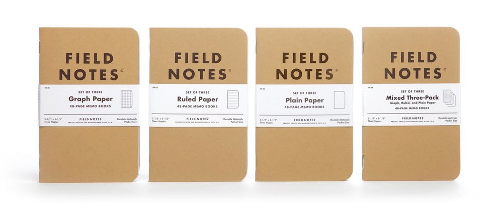 Field Notes 3-pack Plain Paper