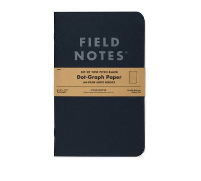 Field Notes 2-pack Pitch Black Ruled Notebook