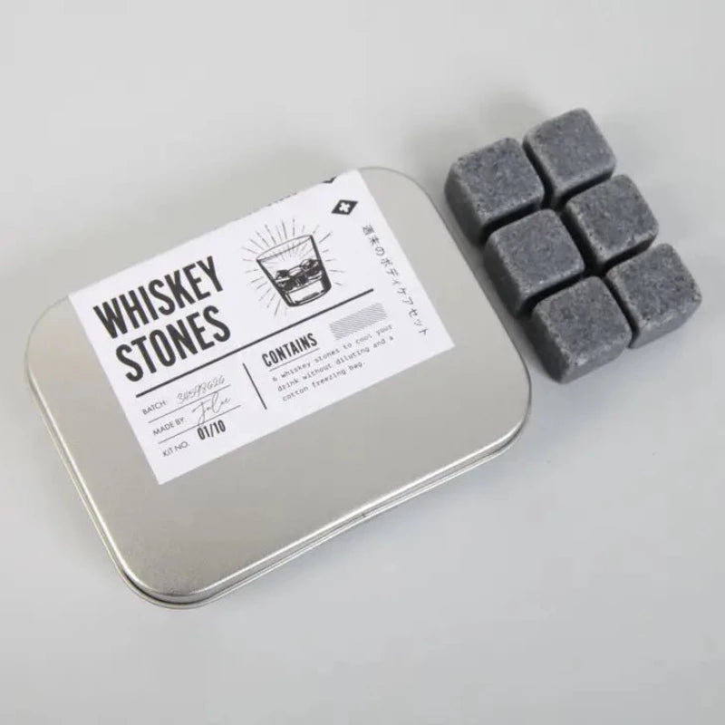 Izola Whiskey Stones and Packaging