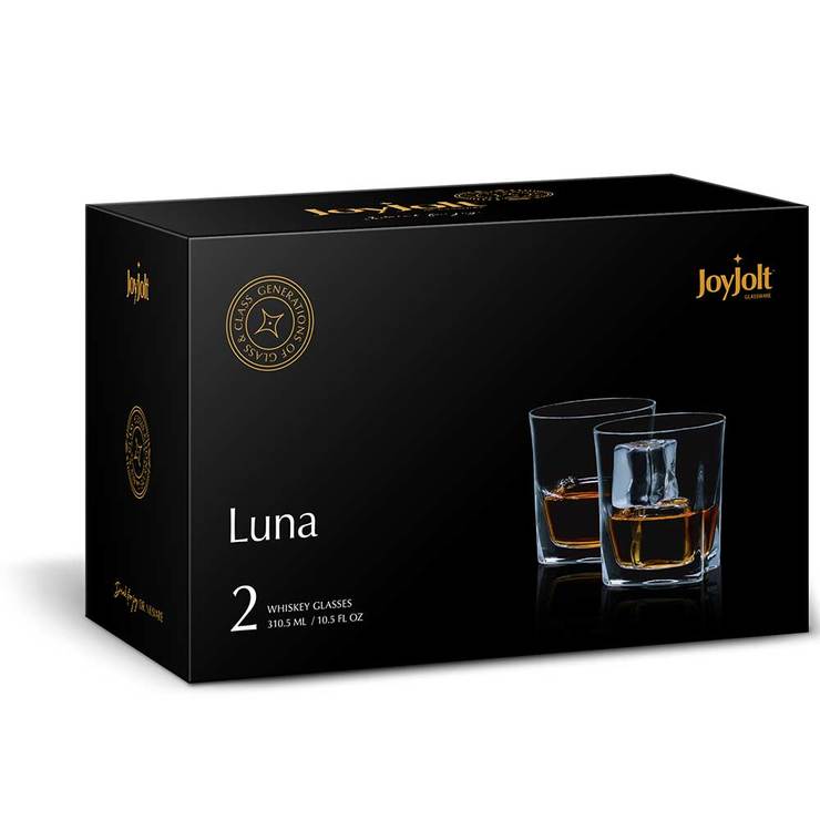 Luna Crystal 10.5oz Whiskey / Old Fashioned Glasses - Set of 2