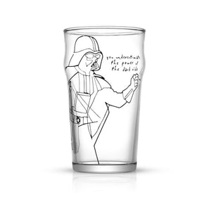 Star Wars drinking glass with Darth Vader screen print