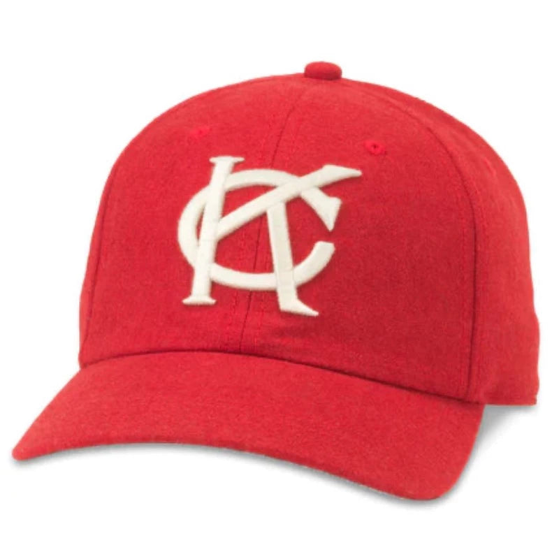 Vintage KC Monarchs Cap in Red Front View