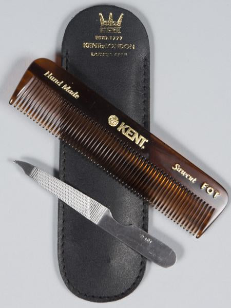 Comb and File in leather Case