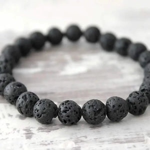 Lava Stone Mens Bracelet- 8mm bead