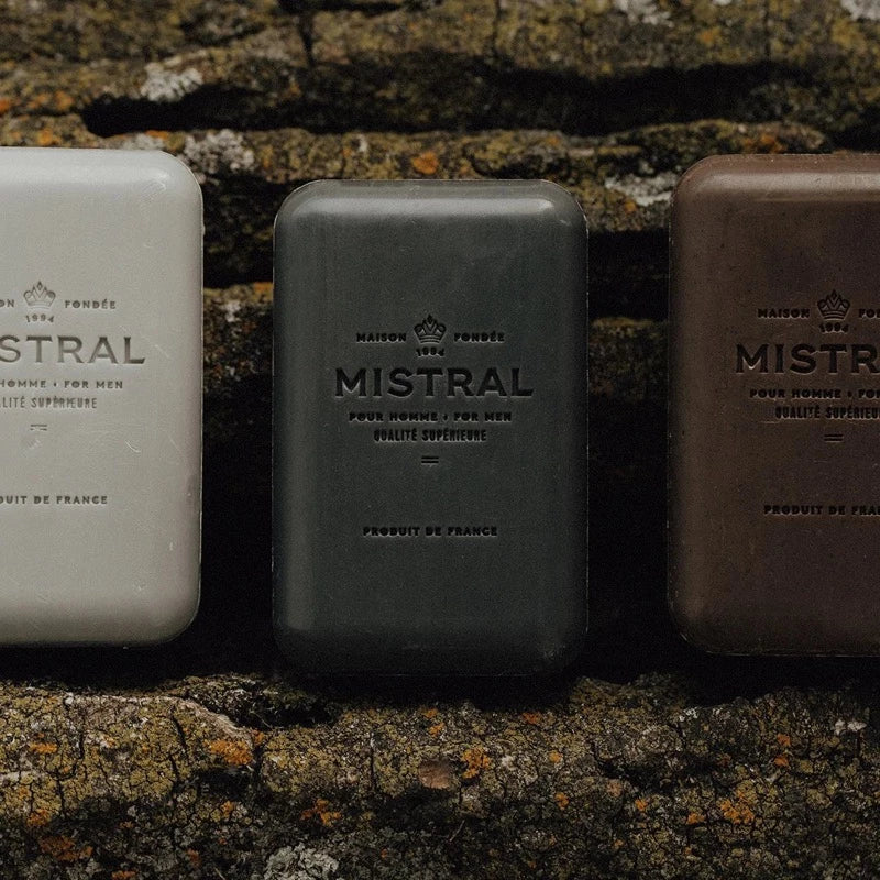 Mistral Silver Absinthe Soap Bar unwrapped