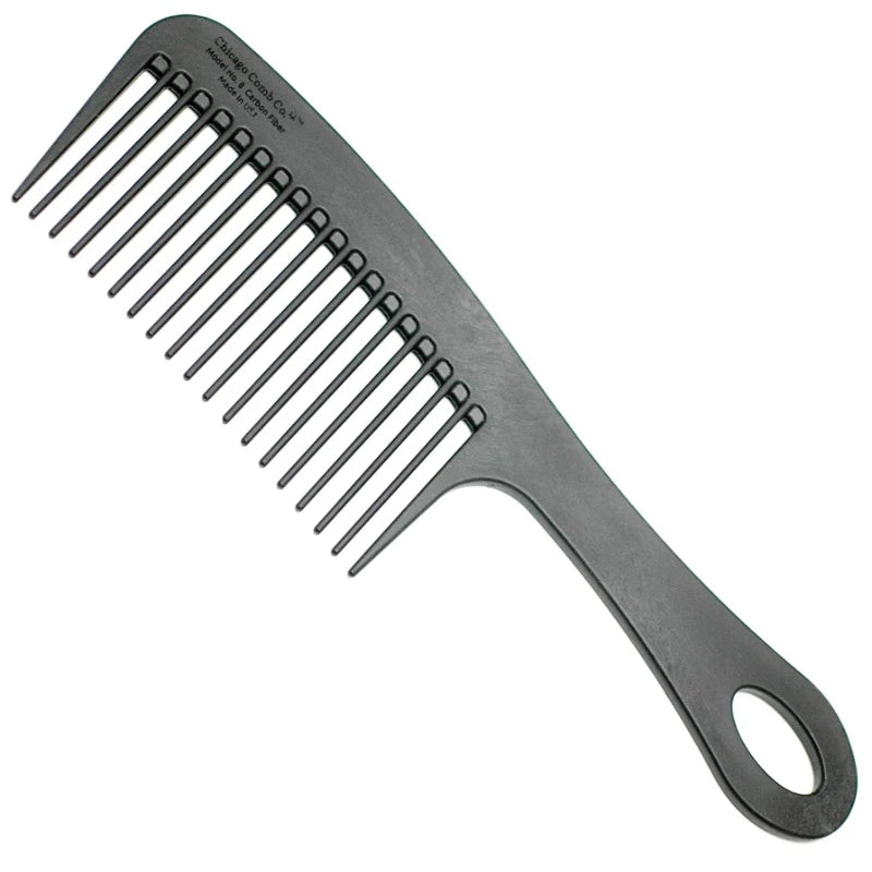 Chicago Comb Model No.8 Carbon Fiber rake style comb