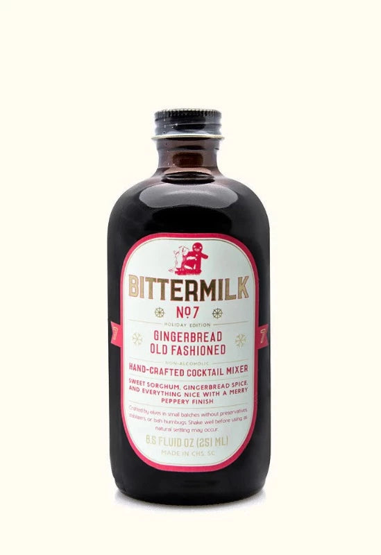 Bittermilk No.7 Limited Edition Gingerbread Old Fashioned Cocktail Syrup 8oz bottle