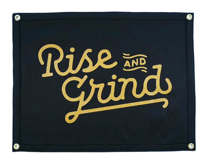 Rise and Grind Banner / Camp Flag