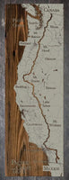 Pacific Coast Trail Laser Engraved wall decor