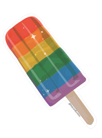 Rainbow popsicle sticker