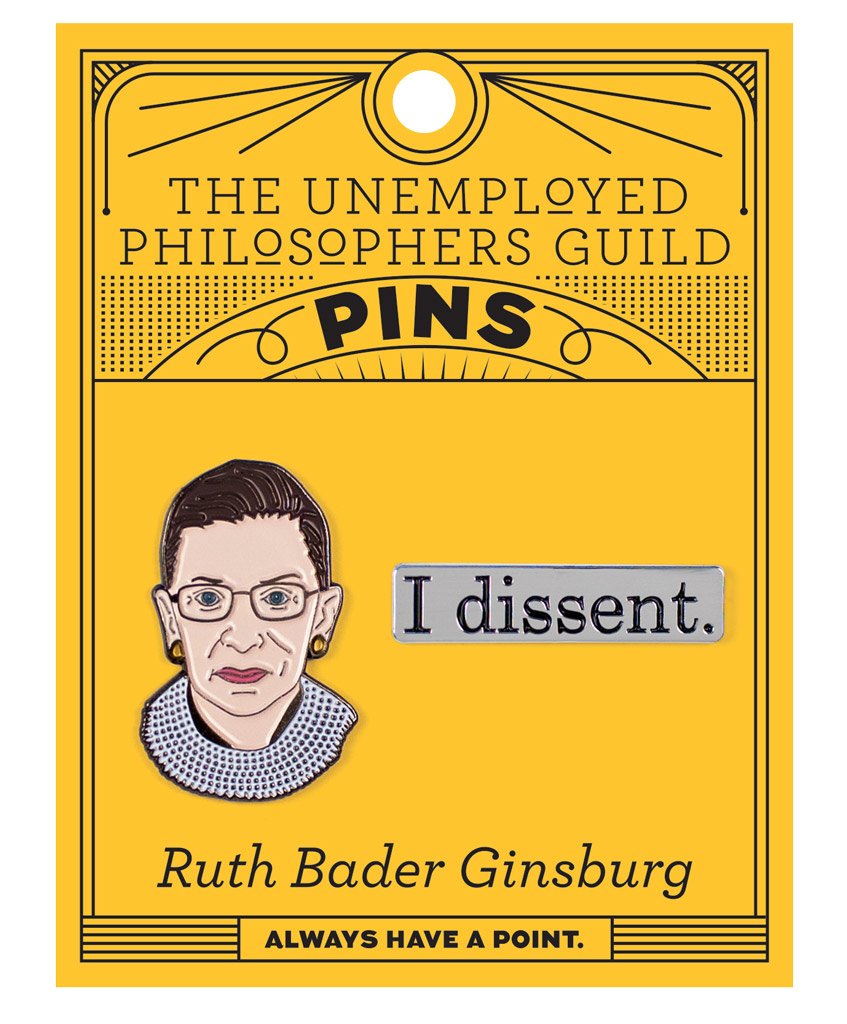 Ruth Bader Ginsburg & I Dissent Pins (set of 2)