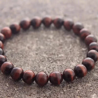 Red Tiger's Eye beaded Men's Bracelet