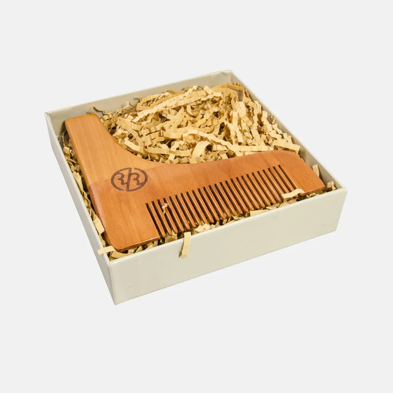 Rockwell Beard shaper in open box displaying comb