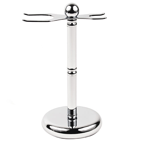 Deluxe 2 Prong Chrome Shave Stand