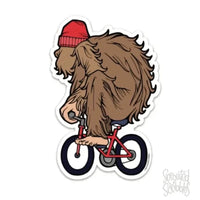 Sprouted Scribbles Yeti Biker Sticker