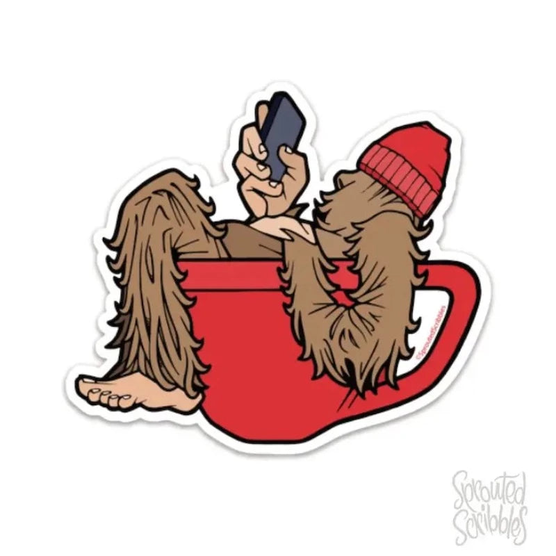 Sprouted Scribbles Yeti Latte Sticker