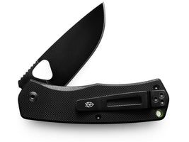 The James Brand Folsom knife black black straight soldier view