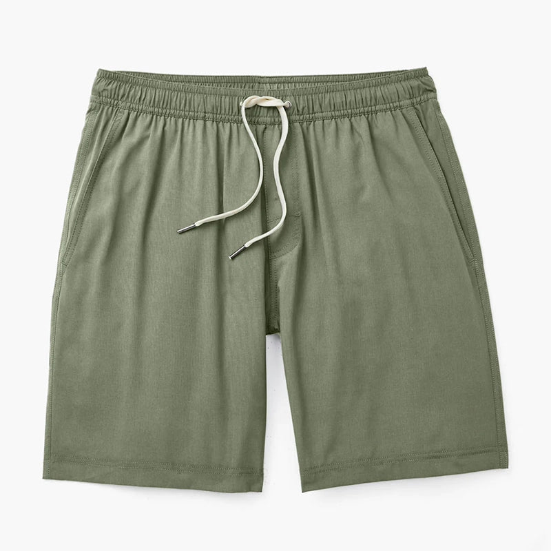 Fair Harbor The One Short in Olive Flat lay view