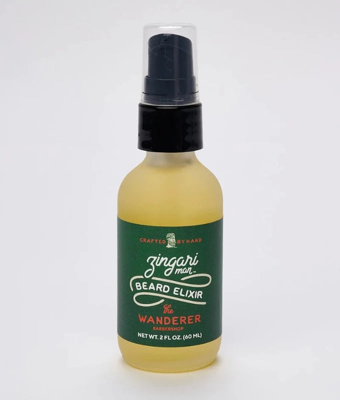 Zingari Man Beard elixir in the wanderer scent - 2oz bottle