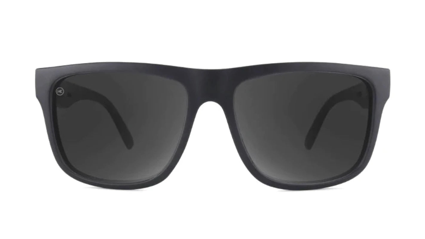 Knockaround Torrey Pines Black on Black Sunglasses Front View