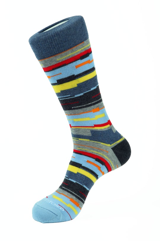 Glitch Stripe Sock