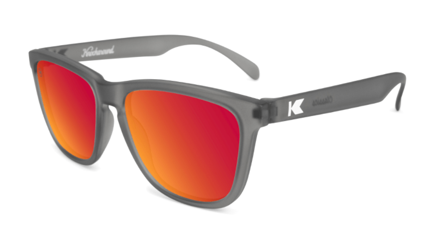 Knockaround Premiums - Frosted Grey / Red Sunset - Polarized