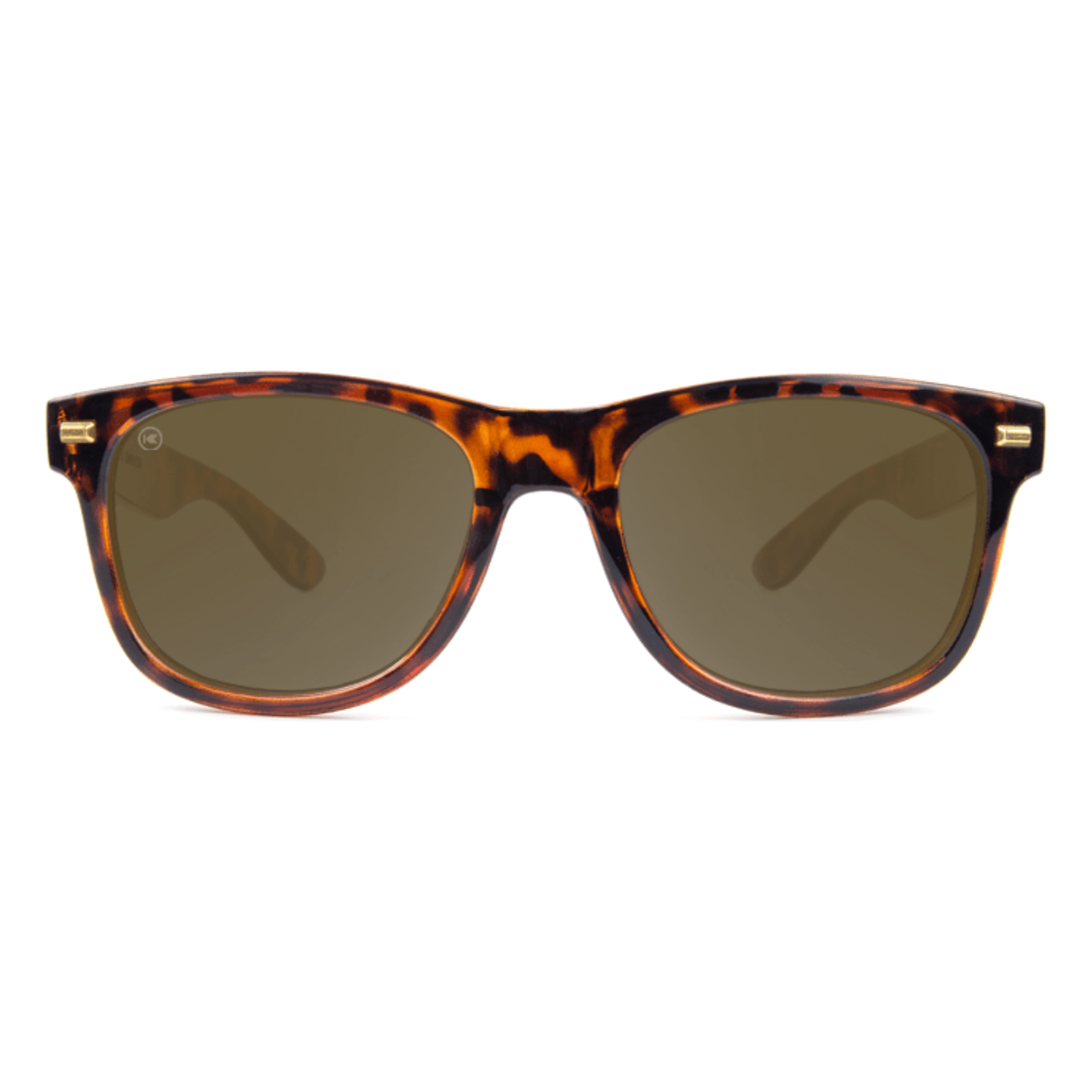 Fort Knocks sunglasses in tortoise shell with amber lenses, front view, The Simple Man