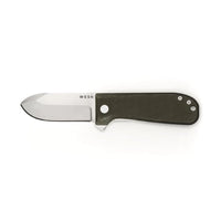 WESN Allman knife in OD Green G10 with blade open