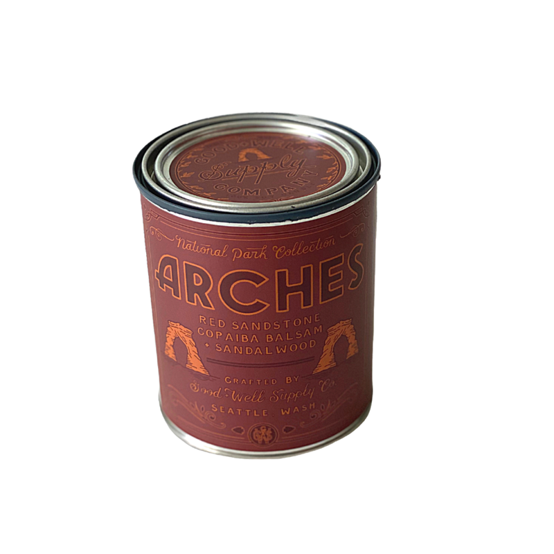 Arches Candle in a 1/2 Pint Can -- The Simple Man