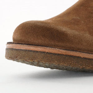 Astorflex Bitflex Chelsea style boot In dark Khaki close up view of toe