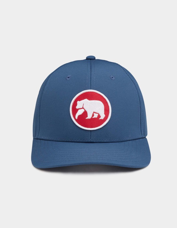 The Normal Brand Circle Hat in Mineral Blue/Red