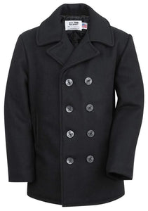 Schott 740 Navy PeaCoat in Navy front View