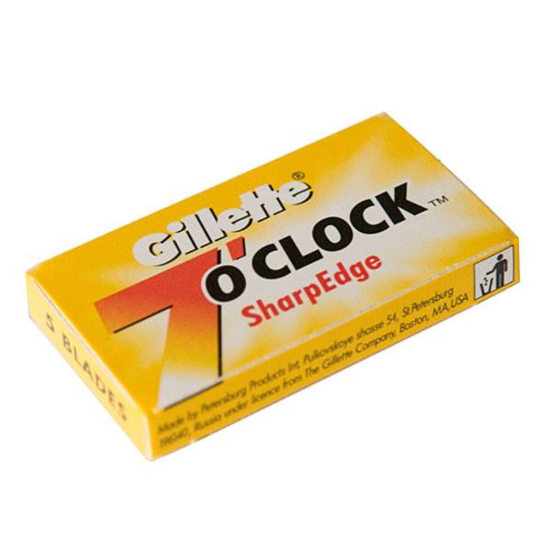 Gillette 7 O'clock Yellow Double Edge Blade 5 Ct.