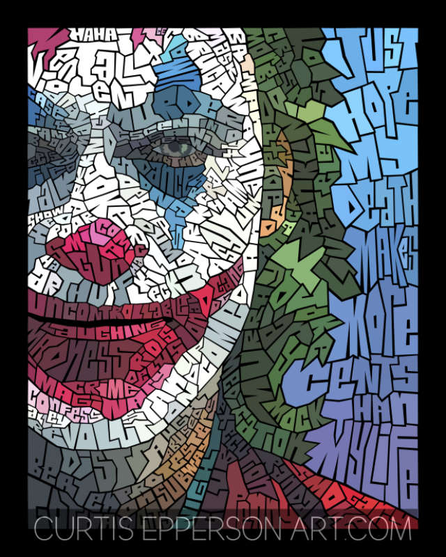 Joker- Word Mosaic Art Print -8X10